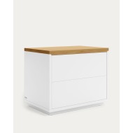 Mesa de cabeceira Abilen lacado branco