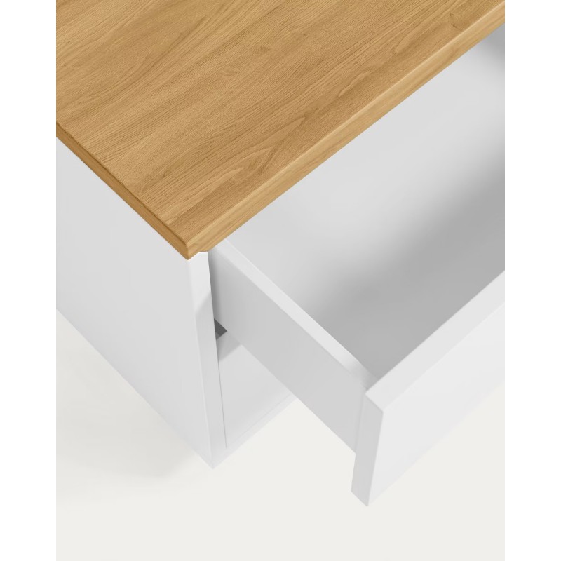 Mesa de cabeceira Abilen lacado branco